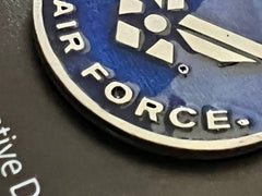 Llavero de peltre con el logotipo esmaltado de la Fuerza Aérea de EE. UU. (USAF)