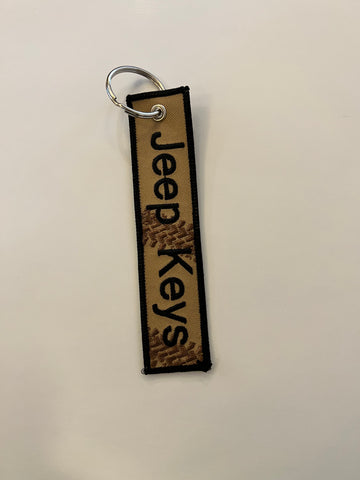 Jeep Keys Embroidered Keychain