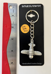 Granville Gee Bee Racer Pewter Airplane Keychain