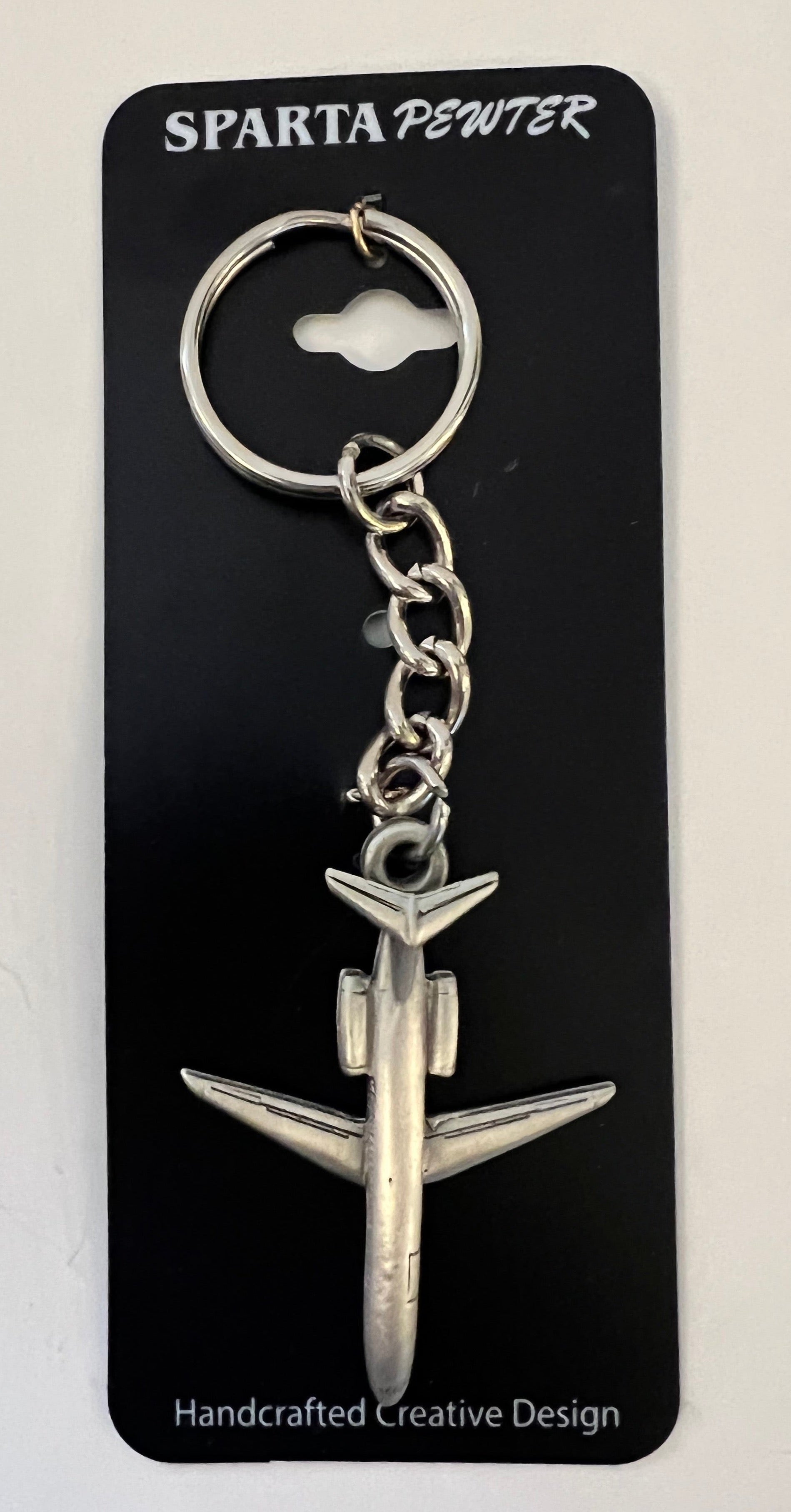 McDonnell Douglas C-9/DC-9 Pewter Airplane Keychain