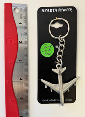 Northrop Grumman E-8 Joint STARS Pewter Airplane Keychain