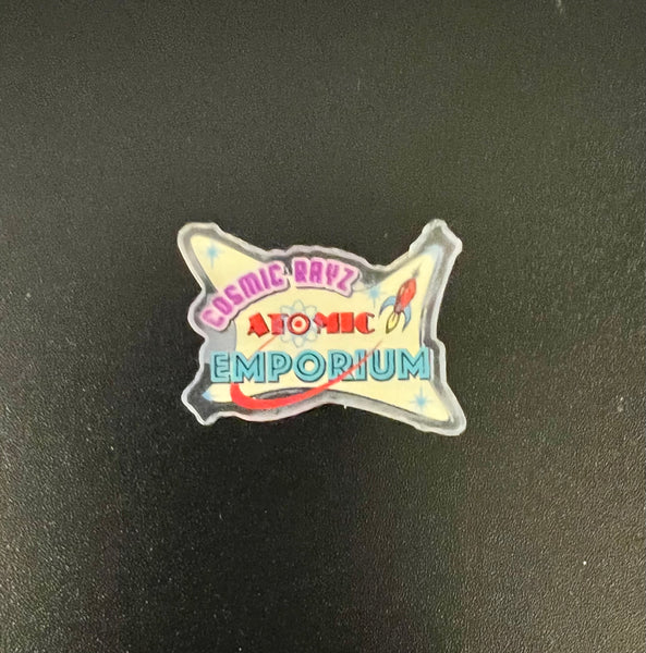 Cosmic Rayz Atomic Emporium Hat Lapel Pin