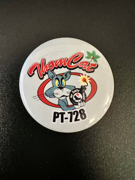 PT-728 Thomcat Logo 1.5" Mini Button Magnet