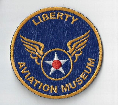 Parche n.º 1 del Museo de Aviación Liberty (borde dorado fino)