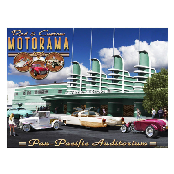 "Rod & Custom Motorama 1961 Pan Pacific" 19 X 25 de Larry Grossman
