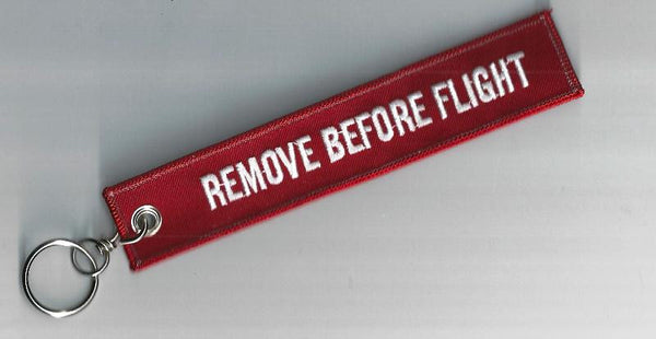 RBF Remove Before Flight keychain