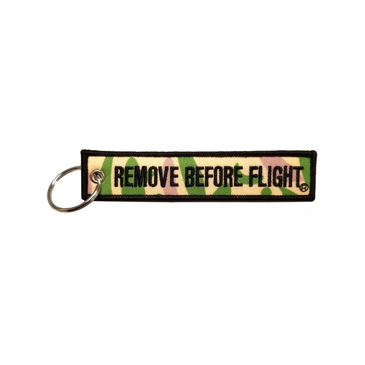 Camo-Remove Before Flight Keychain