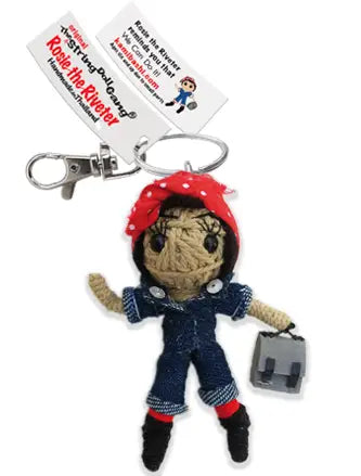 Rosie The Riveter String Doll Keychain