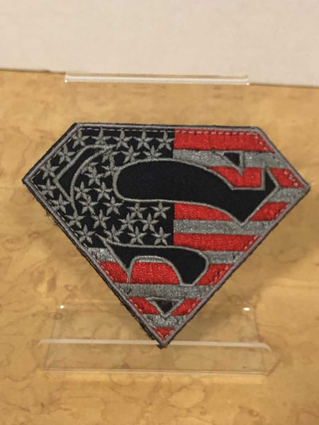 Parche de velcro con el logotipo de Superman (estrellas y rayas)