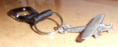 Ford Tri-Motor Island Airlines Airplane Pewter Carabiner Airplane Keychain