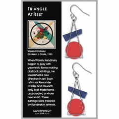 Triangle At Rest - Red Earrings