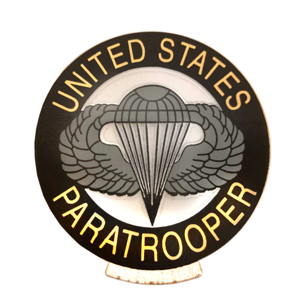 2 1/2 inches wide. Featuring the United States Paratrooper logo.