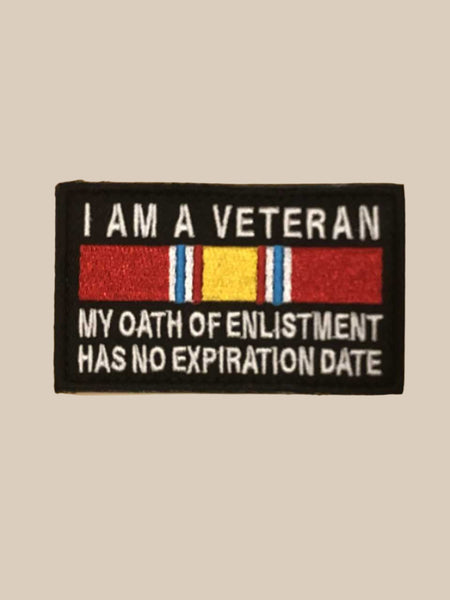 I Am A Veteran American Velcro Patch