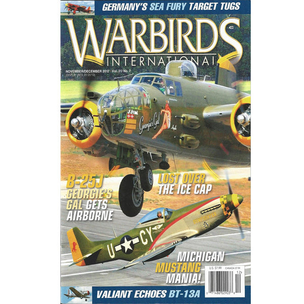 B-25 "Georgie's Gal" Warbird International Nov/Dec 2012 Magazine