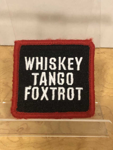 Whiskey Tango Foxtrot "WTF" Velcro Patch (red border)