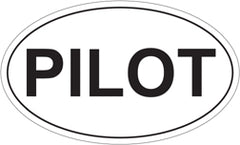 Pegatina ovalada de piloto europeo