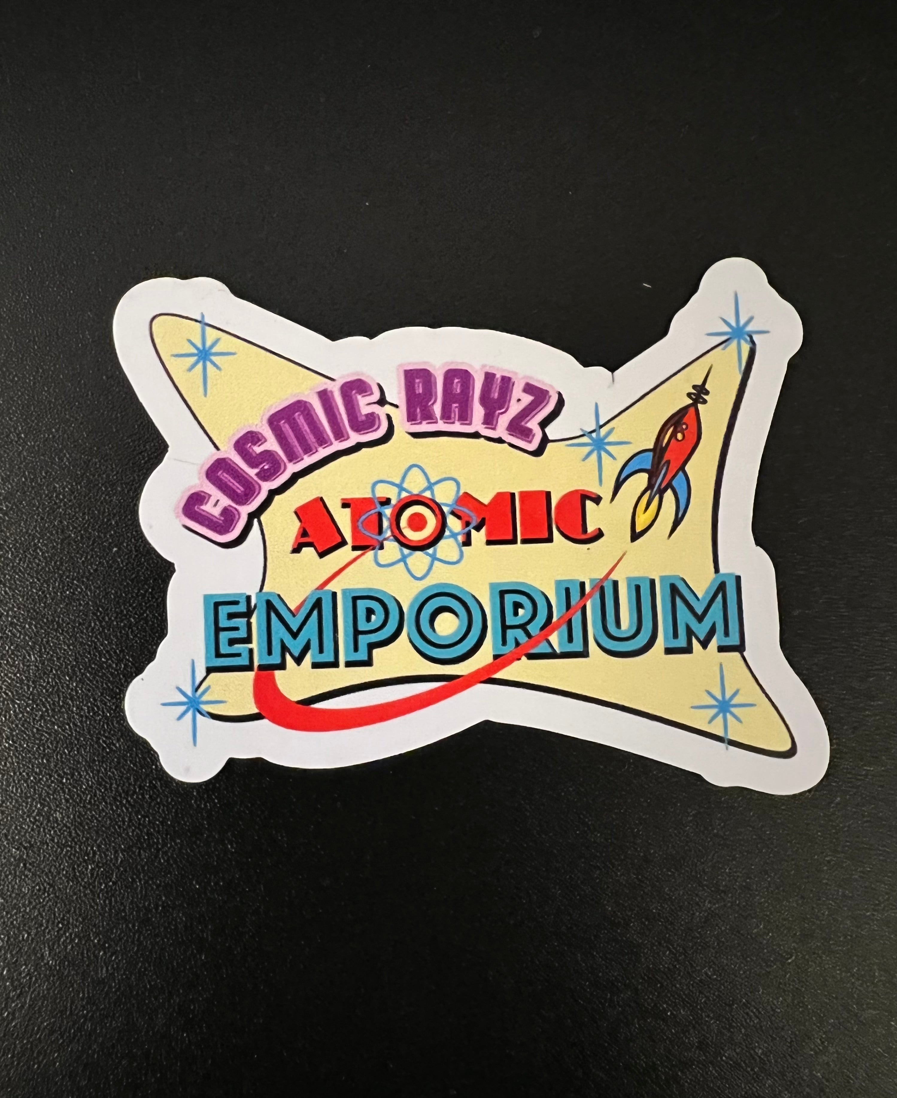 Cosmic Rayz Atomic Emporium Logo Mini Magnet