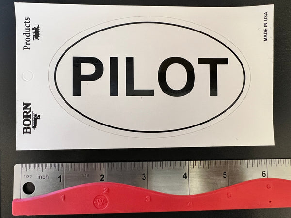 Pegatina ovalada de piloto europeo