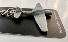 Llavero de peltre con forma de avión Grumman TBF/TBM Avenger de la Segunda Guerra Mundial