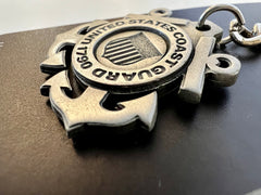 U.S. Coast Guard (USCG) Crest Logo Pewter Keychain