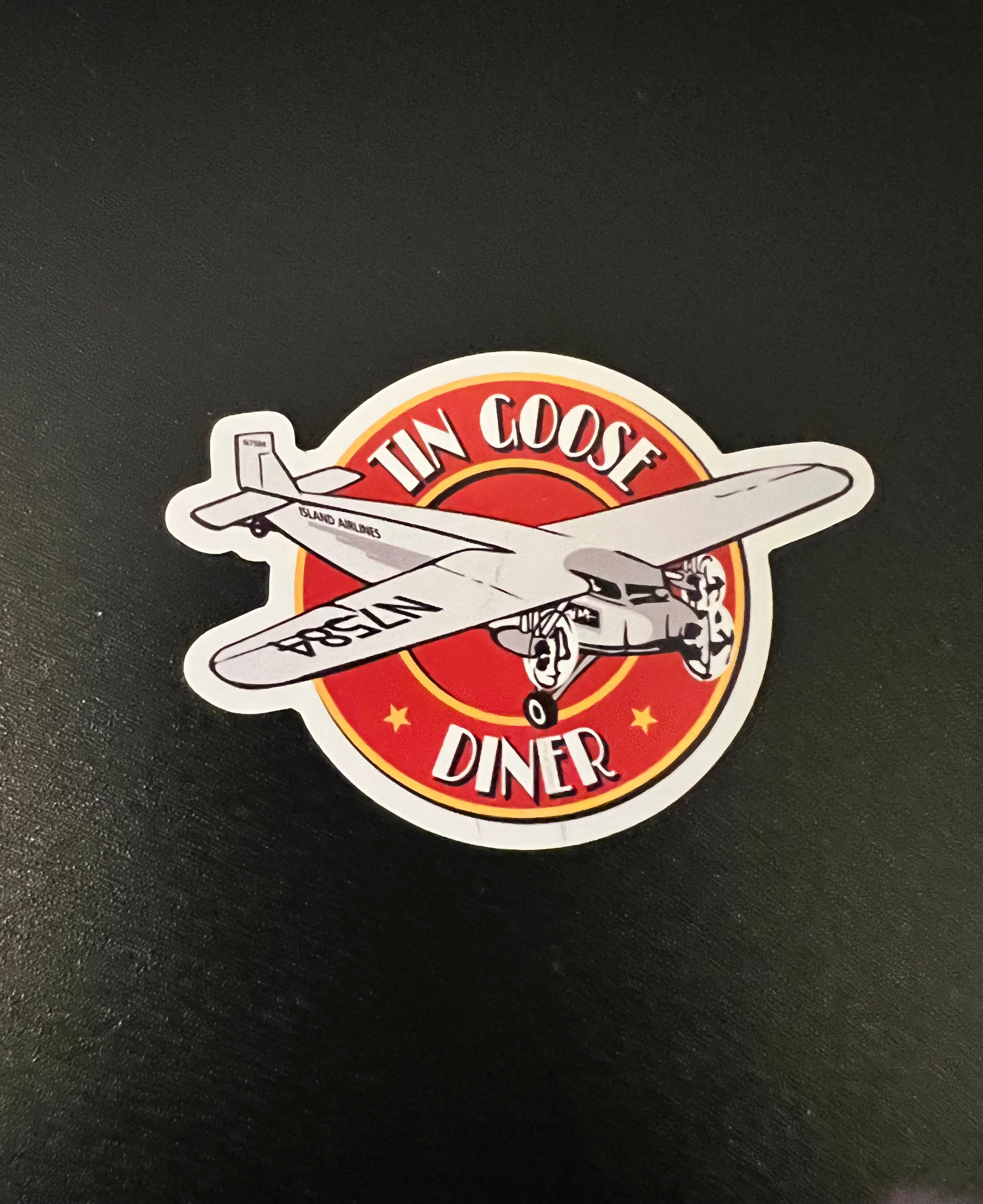 Tin Goose Diner Tri-Motor Logo Mini Flat Magnet