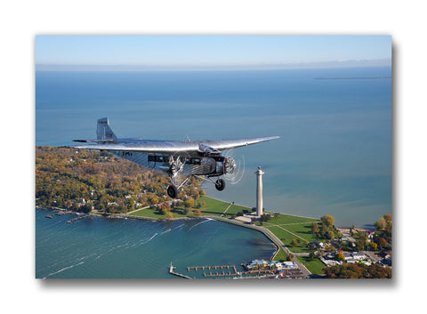 "City of Wichita" Ford Tri Motor Flying By Perry's Monument Magnet