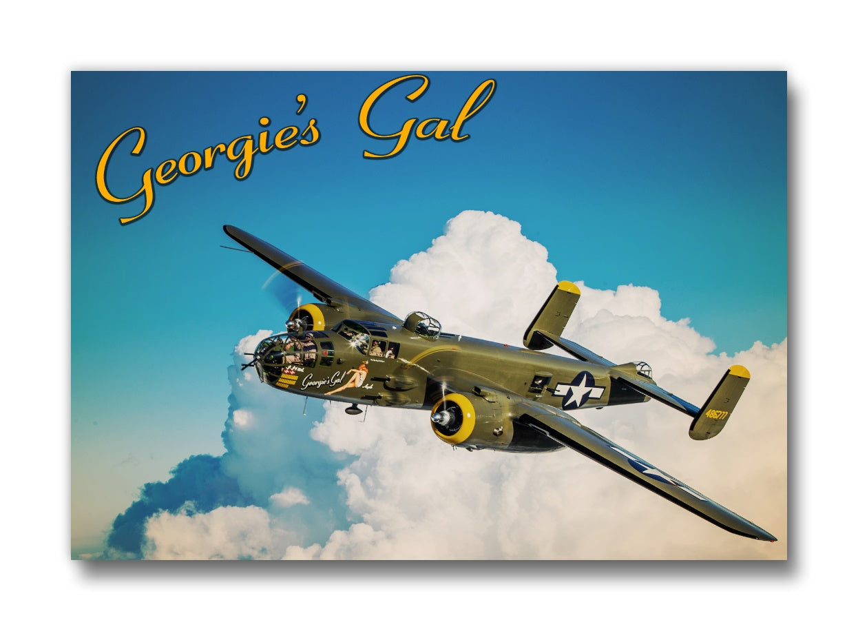 B-25 "Georgie's Gal" in Flight Magnet