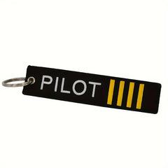 Pilot Embroidered Keychain