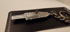 USS Enterprise Class Aircraft Carrier 3D Pewter Keychain
