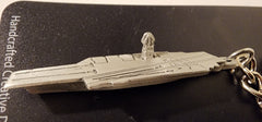 USS Enterprise Class Aircraft Carrier 3D Pewter Keychain