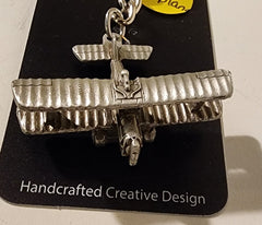 Front View of Biplane Keychain
