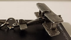 Side View of Biplane Keychain