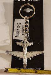 Lockheed S-3 Viking  airplane pewter keychain