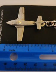 Canadair CL-41 Tutor (Snowbirds) Pewter Airplane Keychain