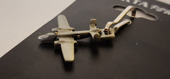 North American Aviation WWII B-25 Mitchell Small Pewter Airplane Zipper/Bag Pull