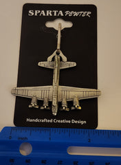 Boeing WWII B-17 Flying Fortress Large Pewter Airplane Zipper/Bag Pull