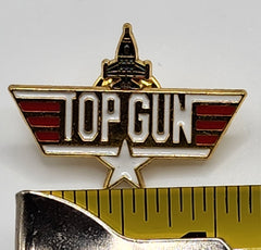 Top Gun Fighter Plane Star Mini Red/White Wing Lapel Pin