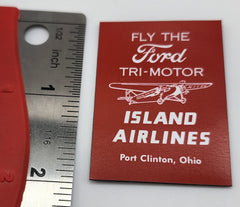 Fly the Ford Tri-Motor Island Airlines Mini Magnet