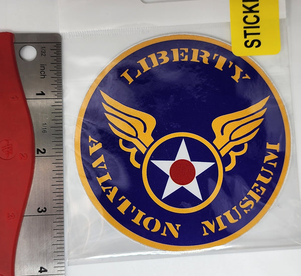 Liberty Aviation Museum Roundel Logo Large Sticker