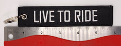 Ride to Live/ Live to Ride Embroidered Keychain