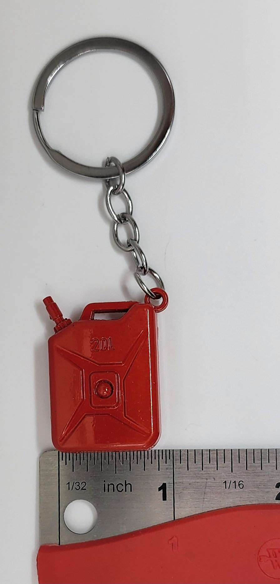 Vintage Style Red Mini Metal Gas Can Keychain