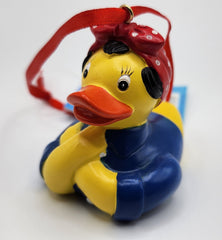 Rosie the Riveter Duck Resin Ornament