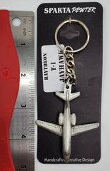 Raytheon T-1 Jayhawk Pewter Airplane Keychain