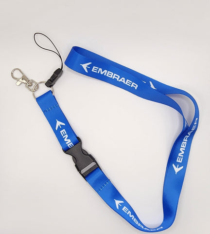 Embraer Logo Blue/White Lanyard