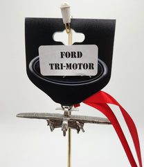 Ford Tri-Motor "Tin Goose" Airplane Pewter Ribbon Ornament