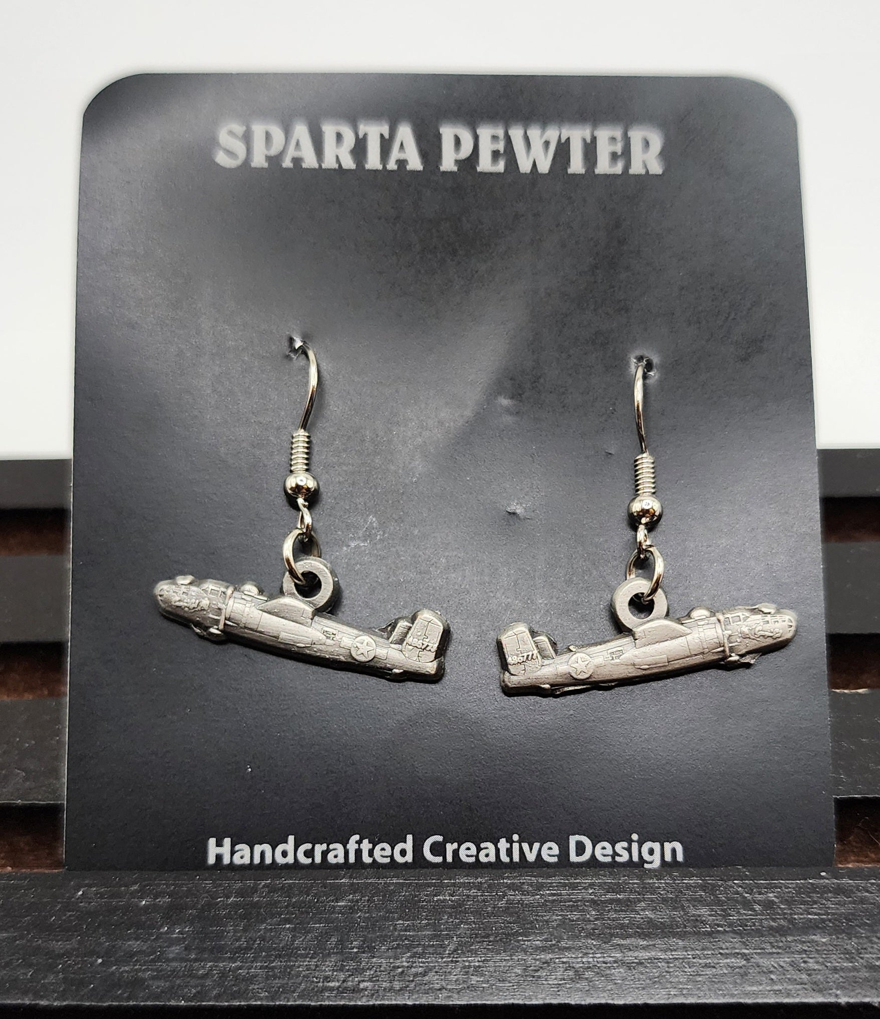 B-25 Mitchell "Georgie's Gal" Pewter Earrings