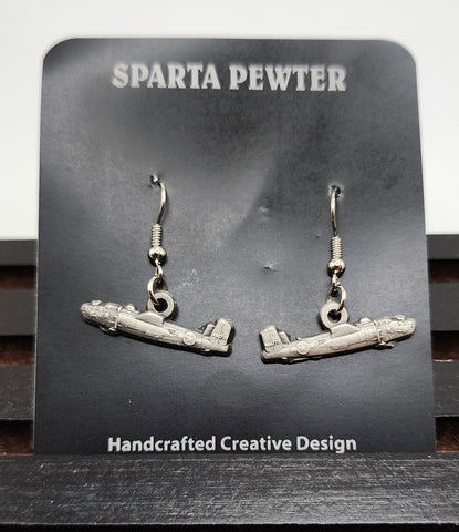 B-25 "Georgie's Gal" Pewter Earrings