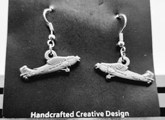 Ford Tri-Motor "City of Wichita"/"City of Port Clinton" Pewter Earrings