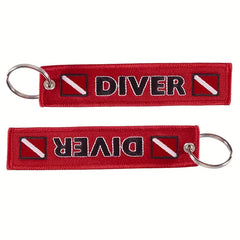 Diver Embroidered Keychain