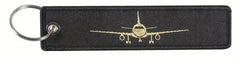 RBF Remove Before Flight Black w/Gold Lettering & Plane Keychain